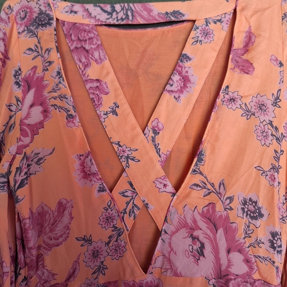 Free People Clementine Maxi Dress Bell Sleeves Ladies 4 NWT Floral Boho Fairy - Picture 5 of 7